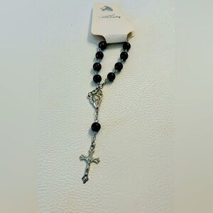 Rosary bracelet black beads